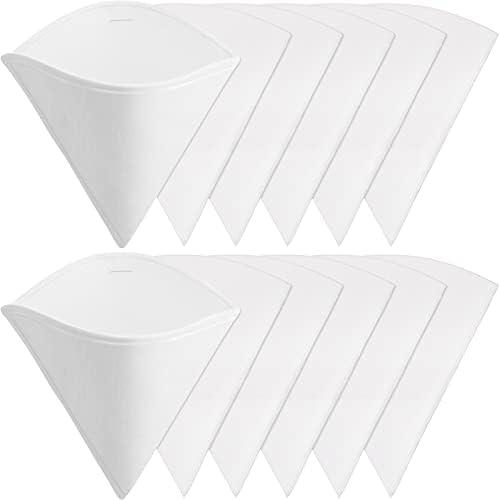 12 Pieces Maple Syrup Filter Set Maple Syrup Reusable Synthetic and Pre Filters Cone for Sap Collection Non Woven Cooking Oil Grease Strainer for Hotels Restaurants Cafe Food Trucks Kitchens