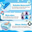 36 Pcs Winter Birthday Party Decorations Balloons Princess Snowflake Blue Purple Silver Brick Square Foil Balloon Wall Arch Kit Backdrop Double Sided Metallic Cartoon Party Supplies