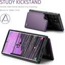 Bemal for Samsung Galaxy S25 Ultra Wallet Case with Card Holder, RFID Blocking, Shockproof Leather Kickstand for Men and Women, Durable Protective Phone Cover for 6.9", Purple