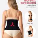 Nebility Waist Trainer for Women Faja Postpartum Corset Shapewear Tummy Control Waist Cincher Body Shaper, M