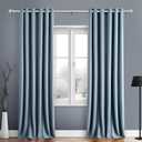 SIMEWIN Silver Curtain Rods for Windows 28 to 48 Inches Adjustable Decorative 1 Inch Diameter Single Window Curtain Rod Set with Classic Finials, Silver Finishing
