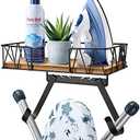 TJ.MOREE Ironing Board Holder Wall Mount - Laundry Room Iron and Ironing Board Hanger Laundry Room Decor Organization and Storage (T&V Shaped)