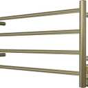 HEATGENE Towel Warmer, Heated Towel Rack, Plug-in/Hardwired, Brushed Brass
304 Stainless Steel Wall-Mounted 4-Bar Towel Warmer With Flexible Plug-In Or Hardwired Installation For Bathrooms