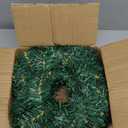 8 Pcs Christmas Wreath 10 Inch Green Artificial Wreaths DIY Faux Plain Wreaths Front Door Green Farmhouse Cabinets Wreath Indoor Outdoor Wall Decor (Classic) 