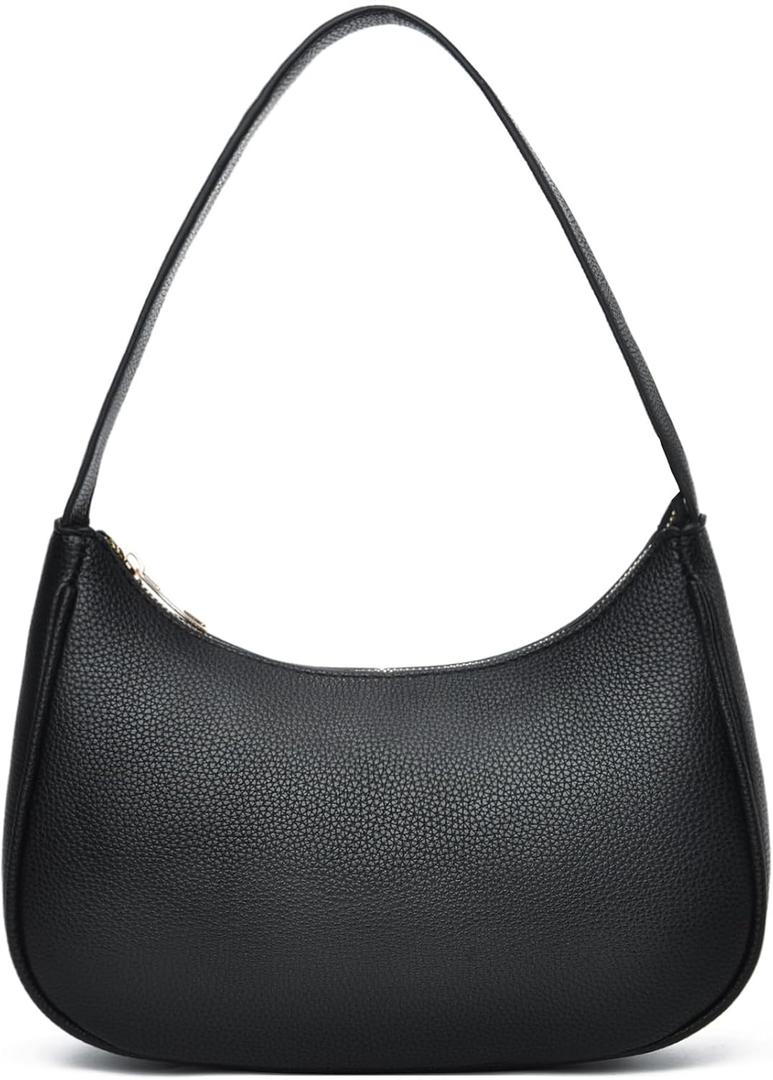 BAIKELI Crescent Shoulder Bags for Women Small Shoulder Purse Handbag Retro Classic Clutch Hobo Tote Bag Underarm Purse (Black)