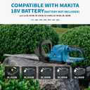 Cordless Hedge Trimmer with Rotatable Handle for Makita 18V Battery, 52cm Brushless Motor Trimmers Battery Powered, Electric Hedge Trimmer Cordless Bush Trimmers for Garden, Yard(Battery Not Included)