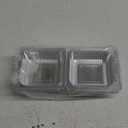 50 Count Clear Plastic Containers with Lids for Food, Thickened Disposable Sandwich Containers Clamshell Boxes for Cake Slice, Dessert, Hamburger, Salad