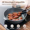 SENSARTE Nonstick Deep Frying Pan Skillet, 12-inch Saute Pan with Lid, Stay-cool Handle, Chef Pan Healthy Stone Cookware Cooking Pan, Induction Compatible, PFOA Free