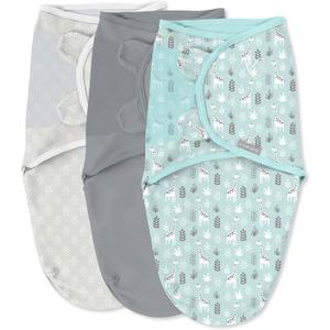 SwaddleMe by Ingenuity Original Swaddle, 100% Cotton, Improves Sleep & Calms Startle Reflex, 0-3 Months, 3-Pack - Our Tall Friends