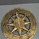 Outdoor Wall Clock 12in Garden Clock Waterproof Clocks Roman Retro Kitchen Home Clock -Not Silent (Bronze)