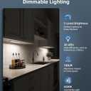 10inch Under Cabinet Lights, Motion Sensor Light Indoor, Wireless Closet Lights, 1800mAh Rechargeable Battery, Magnetic, 5 Levels Dimmable, Under Counter Lights for Kitchen, Bathroom (2 Pack)