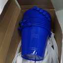 Didaey 12 Pack 4 Inch Beach Buckets and Shovels for Kids Sand Pails Plastic Sand Buckets Bulk Small Toy Pails at The Beach, Use for Toddlers Little Guys(Blue)