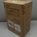 MoreFeel Collapsible Baby Bathtub for Newborn with Thermometer & 1 Hooded Towel & 1 Soft Floating Cushion,Portable Travel Bathtub with Drain Hole, Durable Foldable Baby Tubs for Infants to Toddler