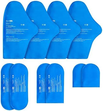 SuzziPad Replacement Ice Gel Packs for Cold Therapy Gloves and Socks(10-Piece Set), S/M