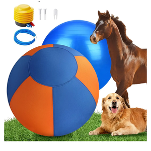 GRETMIX 18" Herding Ball for Dogs, DualLayer Herding Toy with Protective Cover, Durable Giant Dog Ball for Australian Shepherd, Cattle Dog, Border Collie for Outdoor Play