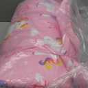 Primlect Toddler Thickened Foam Nap Mat with Pillow, Extra Large 55"x35", Soft, Supportive Sleeping Bag with Detachable, Washable Cover, for Sleepover, Home, Travel, Boys and Girls (Pink Unicorn)