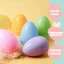 JOYIN 6 Pcs Large Pastel Easter Eggs, 6 Inches Jumbo Plastic Eggs Fillable for Easter Themed Hunt Colorful Basket Stuffers Fillers Filling Treats Party Favor Classroom Prize Supplies