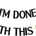 3 x I'm Done With This B.S. Banner - Congrats Bachelor Grad Party Banner, Bachelor's Degree Graduation Party Decorations Black Glitter