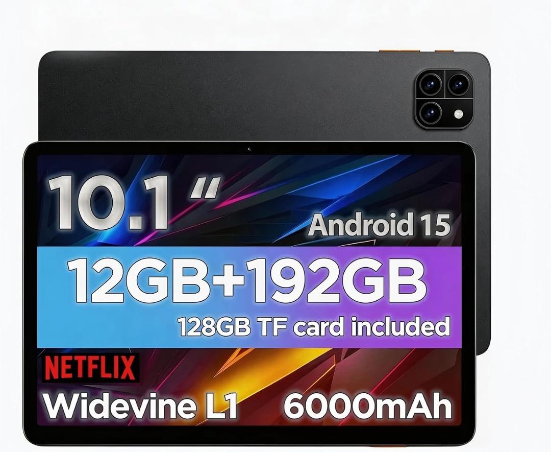 Callsky-Tab Tablet, 10 Inch Tablet, Android 15 Tablet with Octa-core Processor, 6000mAh Battery,Widevine L1, WiFi 6 & Bluetooth 5.4, Dual Cameras, Dual Speakers