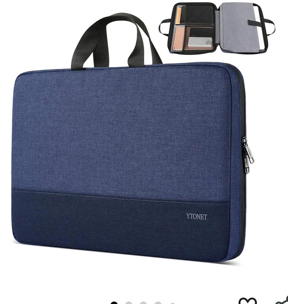 Ytonet 14 Inch Laptop Sleeve, TSA Laptop Case with Handle, Water Resistant Protective Computer Carrying Case, Compatible with MacBook HP Dell Lenovo Asus Notebooks, Gift for Men Women, Dark Blue
