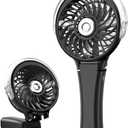 HandFan Upgraded Handheld Misting Fan, Portable Mister Fan, Personal Spray Water Mist Fans Rechargeable, Foldable Electric Mini Fans for Summer Beach Travel Makeup Concerts, Gifts for Women(Black)
