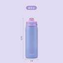 Ello Pop & Fill 18oz Stainless Steel Kids Water Bottle with Quick Fill Lid | Vacuum Insulated BPA Free Bottle with Leak Proof Straw and Chug Lid, Dishwasher Safe, Gift For Kids Teens, Lavender Fields