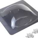 XMK RV Skylight Replacement,18" x 18" Skylight Outer Dome Fits All Standard 14" x 14" Opening,Outside Camper RV Skylight Cover for Trailer Fifth Wheel Motorhome Shower/Roof,Impact Resistant,Smoke Gray
