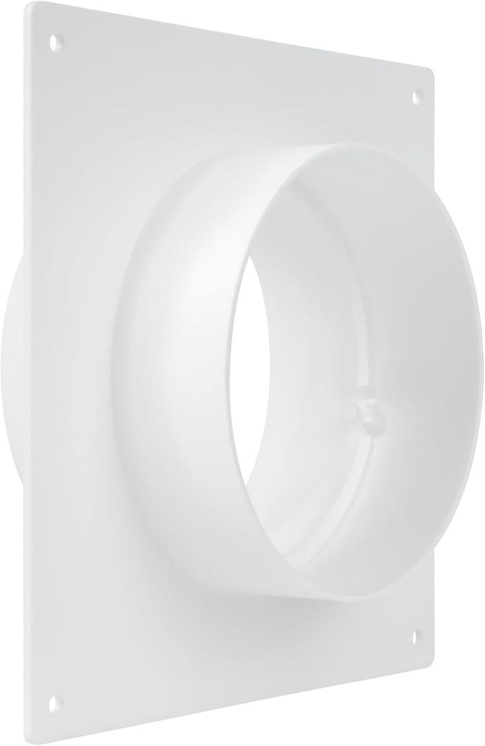 4" Inch Duct Connector Flange - Plastic Straight Pipe Flange for Heating Cooling - Inlet Outlet Ventilation System - Ducting Coupling Wall Plate - Assembly Joint (100mm)