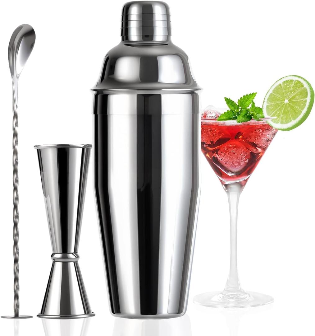 24oz Cocktail Shaker Set with Minimun 1/8oz Scale 1 oz 2oz Jigger - Monogramm Initials Martini Shaker Set - 304 Stainless Steel Bar Shaker - Personalized Gift for Friend,Husband-Blank (002) 24oz Cocktail Shaker Set with Minimun 1/8oz Scale 1 oz 2oz Jigger - Monogramm Initials Martini Shaker Set - 304 Stainless Steel Bar Shaker - Personalized Gift for Friend,Husband-Blank (002)