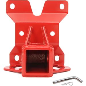 2'' Rear Receiver Tow Hitch for Can-Am Maverick X3 / X3 Max 2017-2025, Includes Cotter & Hitch Pin, 3/16" Heavy Duty Steel Receiver Hitch, Red