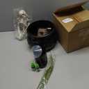 Halloween Decorations Indoor - Cauldron Halloween Decor with Magic Floating Potion Bottles and Diffuser, Black Plastic Witches Bowl Party Decoration for Spooky Vintage Home Kitchen Table