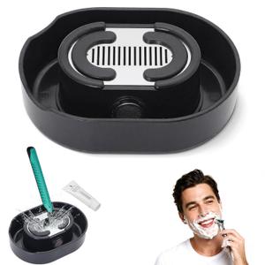 Men's Shaving Razor Rinser Cleaner,Portable Razor Rinser for Shave,Applies to Most Hand Shavers,Quick Cleaning,Say Goodbye to Clogged Razors and Dirty Sinks (1Pcs) (black)