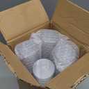 Gerrii 100 Pcs 10oz Plastic Cups Disposable Fancy Rimmed Cups Elegant Clear Drinking Tumblers for Wedding, Birthday, Halloween, Christmas, Graduation Party(Black)