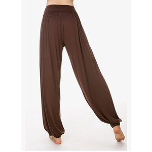 Women's Elastic Soft Modal Yoga Sports Pants Dance Harem Pants, M