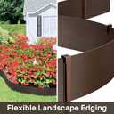 AGTEK 59FT Plastic Landscape Edging Coil Kit, 8 inch High Terrace Board Garden Edging Border with 18 Stakes