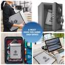 Upgraded Two Pockets Fireproof Document Bag (2000), andyer 15x 11Waterproof Fireproof Money Bag for Cash with Zipper, Important Document Storage Organizer for Valuables, Legal Documents Safe (Grey)