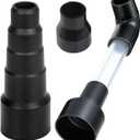 Wet Vac Attachment AC Drain Line Vacuum Adapter to Unclog and Evacuate A/C HVAC Drain Lines, Universal Hvac Ac Drain Line Cleaner Tool Vacuum Hose To PVC Pipe DN25 1 Adapter (Black, 1 IN)