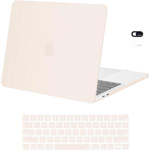 MOSISO Compatible with MacBook Pro 13 inch Case M2 2026, 2025, 2024-2016 A2338 M1 A2251 A2289 A2159 A1989 A1708 A1706, Plastic Hard Case&Keyboard Skin&Webcam Cover for MacBook Pro 13.3, Beige