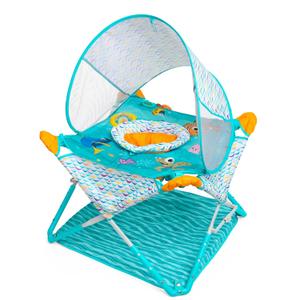 Bright Starts Disney Baby Finding Nemo Pop 'N Jump Portable Baby Jumper, Foldable Indoor/Outdoor Baby Jumper with Sensory Activities, Ages 612 Months