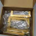 goldenwarm Gold Cabinet Pulls 15 Pack Brushed Brass Drawer Pulls - J12GD102 4 inch Kitchen Cabinet Handles Square Bar Pulls Antique Brass Bathroom Cabinet Hardware (4in hole centers)