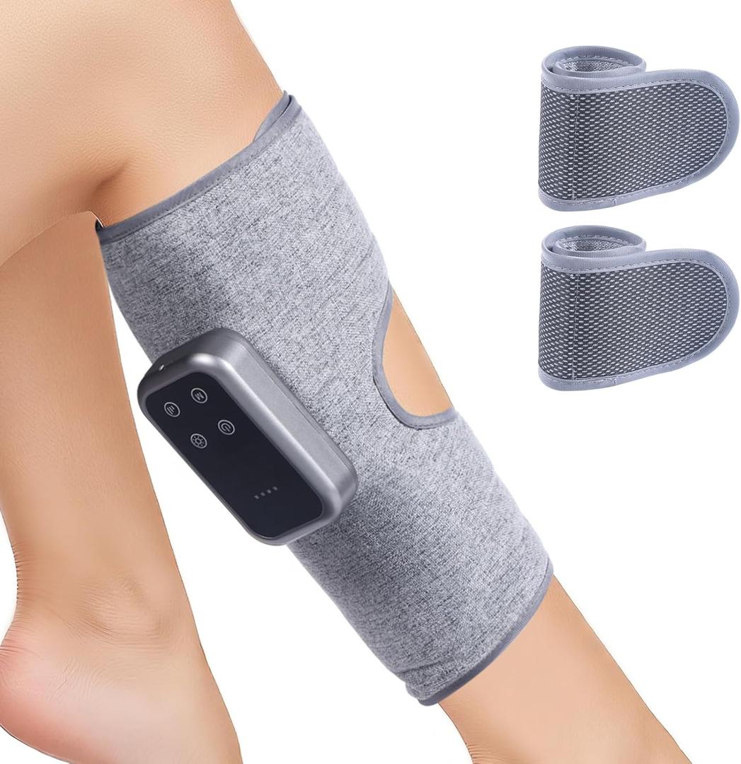 Cordless Leg Massager with Heat and Compression, Rechargeable Leg Compression Massager for Circulation, Muscle Relaxation for Calf, Gifts for Dad Mom Men Women Gym Office Home (1 Piece)