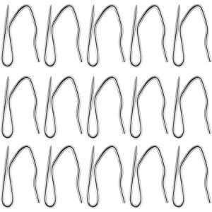 58 Pcs Metal Curtain Hooks, Nydotd Silver Rustproof Stainless Steel Plated Nickel Hooks Heavy-Duty Offset Pin-On Drapery Hooks for Window Curtain, Door Curtain and Shower Curtain(1.2" x 1")
