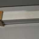 Beige White Textured Linen Semi Sheer Cordless Roller Shades 35" W x 72" H