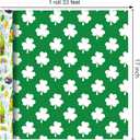 Flyhill St. Patricks Day Wrapping Paper Roll Green, Reversible Lucky Gift Wrapping Paper with Horseshoes Shamrock Gold Coins Goblin Rainbow for St. Patrick's Day, Birthday, Spring Party, Baby Shower, Celebration (17 Inch X 33 Feet)