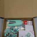 Green Office Supplies, UPIHO Teal Desk Accessories, Stapler and Tape Dispenser Set for Women with Stapler, Tape Dispenser, Staple Remover, Staples, Clips, Scissor and Tabs for Students, Office Clerks