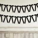 JeVenis Black Bow Garland Coquette Bows Banner for Birthday Bridal Shower Bachelorette Baby Shower