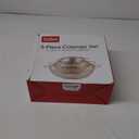 3-Piece Stainless Steel Mesh Micro-Perforated Strainer Colander Set (1-Quart, 2.5-Quart and 4.5-Quart)