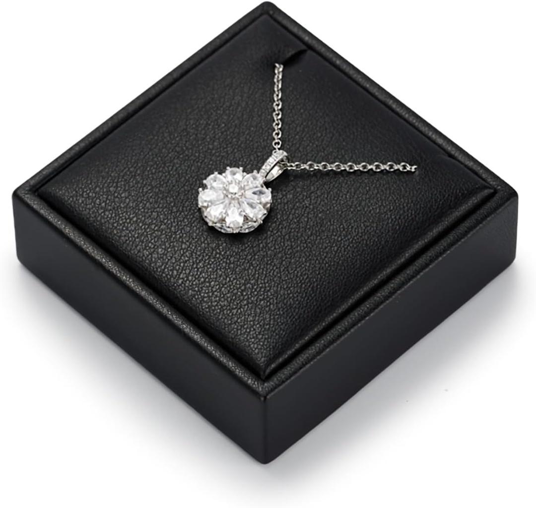 PU Leather Necklace Jewelry Stand Bracelet Display Holder Showcase Display Block Jewellry Storage Stand for Shows (Black)