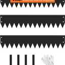 Vinci Landscape Edging Border, 40" L x 4" H 3Pack 10FT Total Black Galvanized Steel Garden Edging with Spikes, Sturdy Elegant Metal Lawn Broder for Flower Beds, Pathways, Paver Edges and Yard (4" H-10 Ft, 3 Pack)