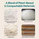 FEBU Compostable Food Storage Bags Variety Pack, 260 Count | Compostable & Biodegradable | PFAS & BPA Free, Non-Plastic | Drawer Organizer Box | 90 Snack, 90 Sandwich, 50 Quart, 30 Gallon